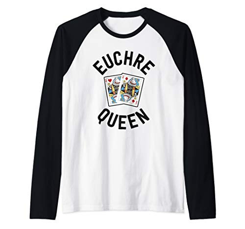 Funny Euchre Shirt For Women Euchre Queen Player Mom Gift Raglan Baseball Tee Funny Euchre Shirt For Women Euchre Queen Player Mom Gift Raglan Baseball Tee