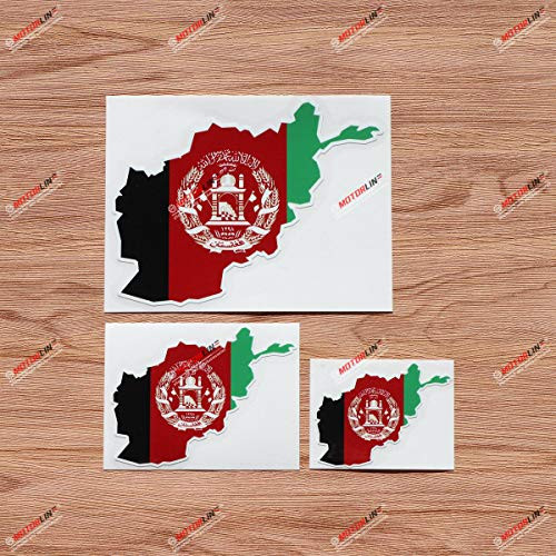 Afghanistan Map Flag Outline Vinyl Decal Sticker - 3 Pack Glossy, 3 Inches, 4 Inches, 6 Inches - for Car Boat Laptop Cup Afghanistan Map Flag Outline Vinyl Decal Sticker - 3 Pack Glossy, 3 Inches, 4 Inches, 6 Inches - for Car Boat Laptop Cup