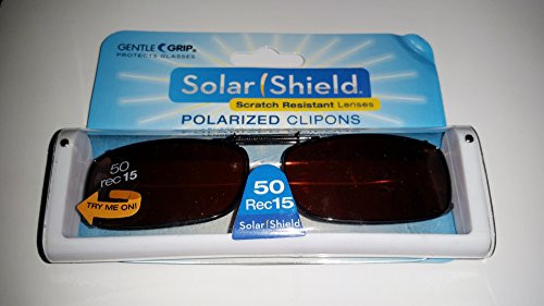 Solar Shield 50 Rec 15 Polarized Clip-on Sunglasses Full Frame with Driving Lenses