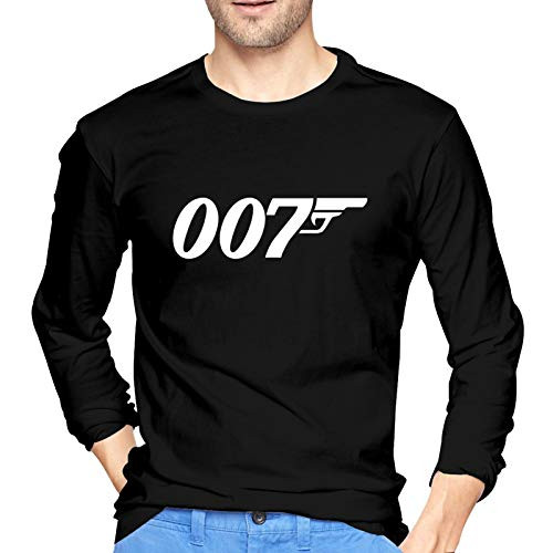 James Bond 007 Thunderbolt Sean Connery Men's Long Sleeve T-Shirt Round Neck Cotton Shirt Xx-Large
