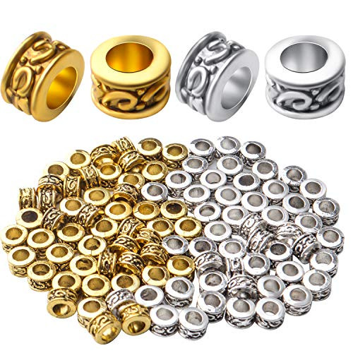 100pcs Alloy Tube Beads Spacers Tibetan Column Spacer Bead Rondelle Loose Beads Jewelry Spacer Charms for Bracelet Necklace Jewelry Making Crafts Supplies 100pcs Alloy Tube Beads Spacers Tibetan Column Spacer Bead Rondelle Loose Beads Jewelry Spacer Charms for Bracelet Necklace Jewelry Making Crafts Supplies