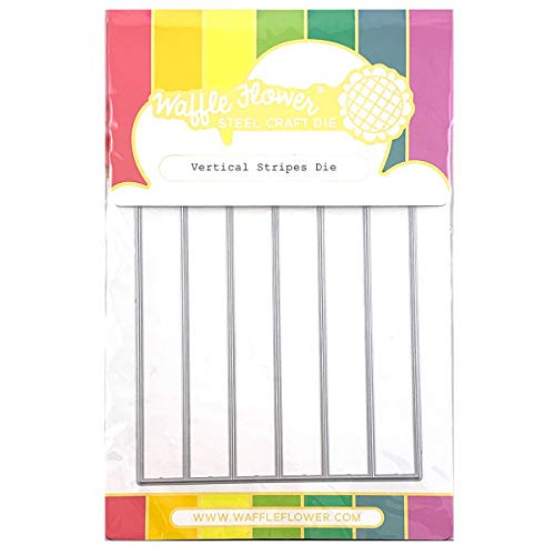 Waffle Flower Vertical Stripes Die - cuts 6 Identical Stripes That can Cover an A2-Sized Card.