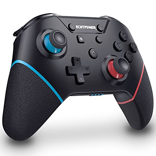ECHTPower Switch Controller with 4 Additional Buttons, Wireless Switch Pro Controllers for Nintendo Switch/Lite, Remote Gamepad Controller with Adjustable Vibration, Turbo, 6-Axis Gyro, Ergonomic