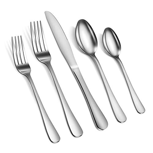 Cibeat Silverware Set, 30 Piece Flatware Set, Stainless Steel Home Kitchen Hotel Restaurant Tableware Cutlery Set, Service for 6, Include Knife/Fork/Spoon, Mirror Polished, Dishwasher Safe Cibeat Silverware Set, 30 Piece Flatware Set, Stainless Steel Home Kitchen Hotel Restaurant Tableware Cutlery Set, Service for 6, Include Knife/Fork/Spoon, Mirror Polished, Dishwasher Safe
