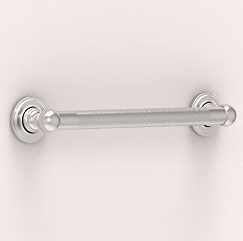 SAFETY plusBEAUTY 16 inches Stainless Steel Grab Bar with Anti-Slip Knurled Grip, Decorative Towel Bar, ADA Compliant 500lbs Supporting, Diana, Chrome