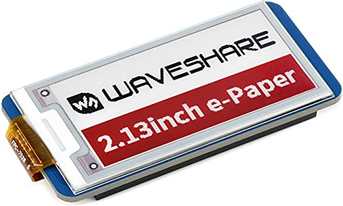 2.13inch E-Paper Display Module-B- for Raspberry Pi Pico, 212x104 Pixels E-Ink Red/Black/White Three Colors SPI Interface Paper-Like Effect