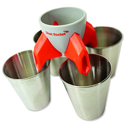 Shot Dispenser for Shot Glasses Drinking Gifts 4 Shot Glass Dispenser Liquor Portable Holder Beverage Drinking Game
