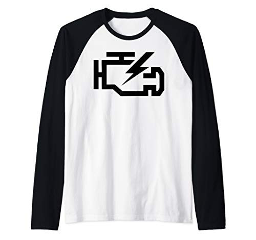 Check Engine Light Symbol Funny Auto Mechanic for men women Raglan Baseball Tee Check Engine Light Symbol Funny Auto Mechanic for men women Raglan Baseball Tee