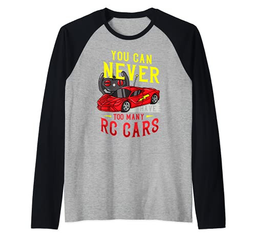 RC Car Radio Remote Control Racing Raglan Baseball Tee