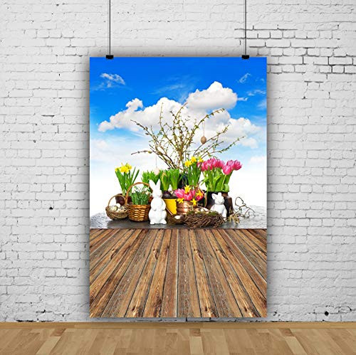Baocicco 5x7ft Happy Easter Photography Backdrops Floral White Bunny Backdrop Wood Floor Blue Sky Photo Background Easter Eggs Nests Studio Backdrop Photo Studio Video Booth Props Portraits Baocicco 5x7ft Happy Easter Photography Backdrops Floral White Bunny Backdrop Wood Floor Blue Sky Photo Background Easter Eggs Nests Studio Backdrop Photo Studio Video Booth Props Portraits