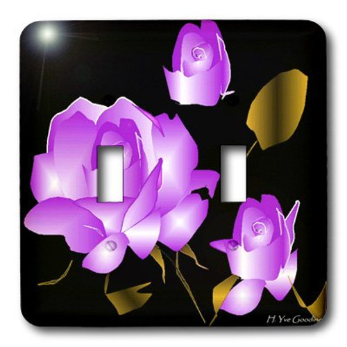 3dRose lsp_5909_2 Lavender Brown Rose Double Toggle Switch Multicolored 3dRose lsp_5909_2 Lavender Brown Rose Double Toggle Switch Multicolored