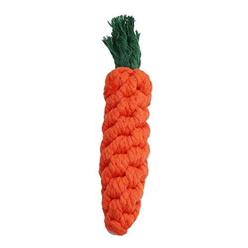 Flybloom Dog Chew Toys, Puppy Teething Chewing Safe Durable Braided Pet Medium Large Cat Fun Molar for Clean Teeth Healthy Handmade Gift-Carrot- Flybloom Dog Chew Toys, Puppy Teething Chewing Safe Durable Braided Pet Medium Large Cat Fun Molar for Clean Teeth Healthy Handmade Gift-Carrot-