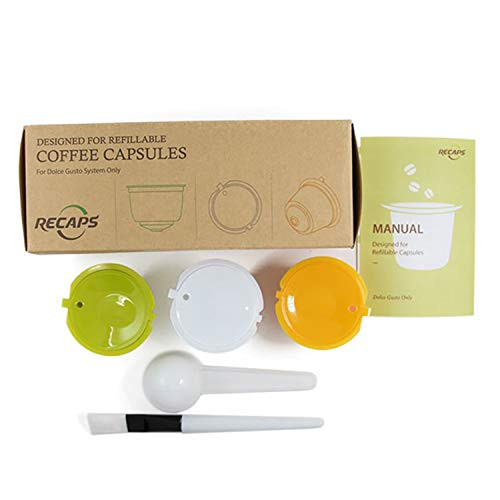 3pcs Reusable Refillable Capsules Pods for Nescafe Dolce Gusto Machines Maker Coffee Capsule Pod Cup Cafeteira
