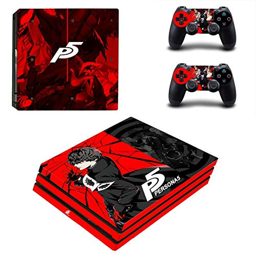 PS4 Pro Console and Controller Skin Set - Persona 5 Gaming Vinyl Skin Cover by Mr Wonderful Skin