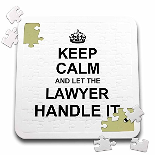 3dRose Keep Calm and Let The Lawyer Handle it - Cocky Funny Career Job Pride - Puzzle, 10 by 10-inch -pzl-233158-2-