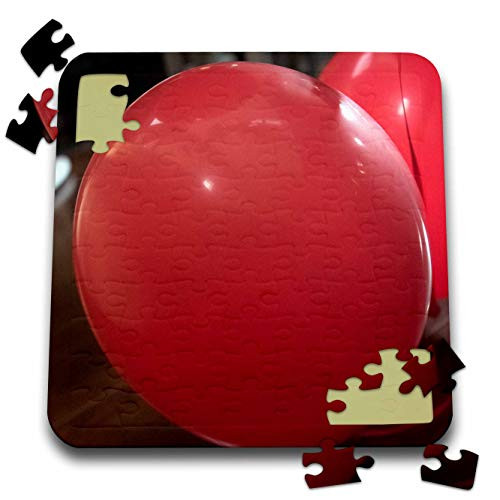 3dRose Jos Fauxtographee- Balloons - A Close up of Two red Balloons on a Hard Wood Floor - 10x10 Inch Puzzle -pzl-320277-2- 3dRose Jos Fauxtographee- Balloons - A Close up of Two red Balloons on a Hard Wood Floor - 10x10 Inch Puzzle -pzl-320277-2-