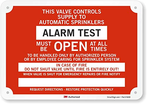 SmartSign 3M Engineer Grade Reflective Sign, Legend "This Valve Controls Supply", 7" high x 10" wide, Black/Red on White SmartSign 3M Engineer Grade Reflective Sign, Legend "This Valve Controls Supply", 7" high x 10" wide, Black/Red on White