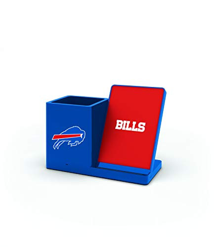 NFL Buffalo Bills Wireless Charger and Desktop Organizer, Team Color