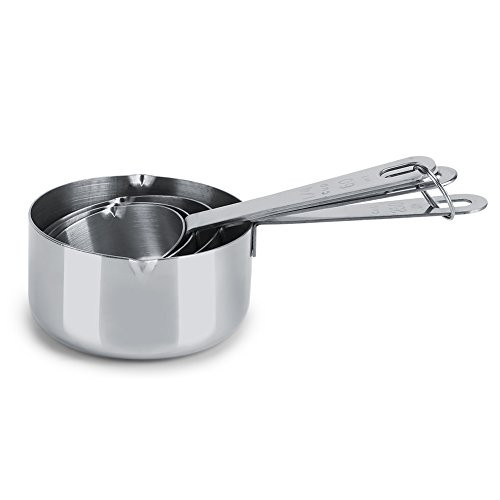 4Pcs Stainless Steel Measuring Cups Spoons Kitchen Cooking  and  Baking Tool Set