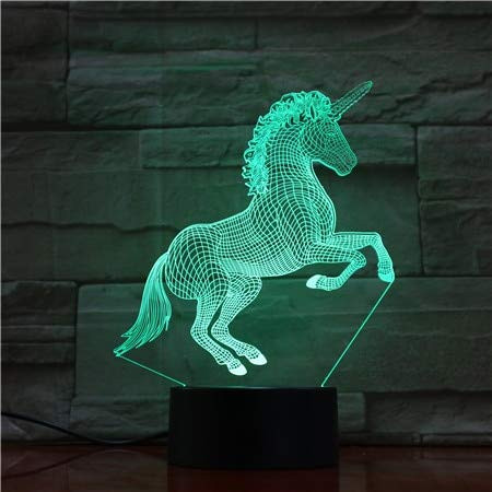 Kabeto Unicorn Horse 7 Colors 3D LED Lights Creative Gift USB Touch 3D Table Lamp As Kid Room Sleeping LED Lamp