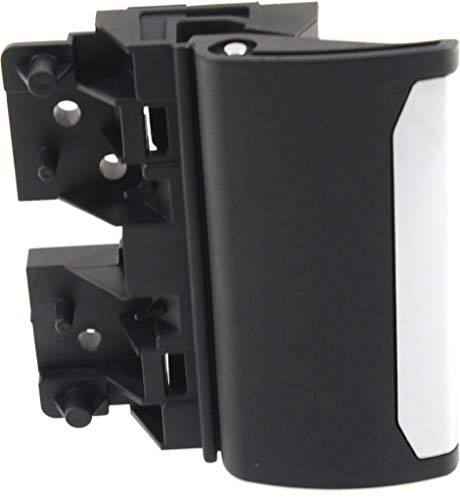 Evan-Fischer Front Interior Door Handle Compatible with 2015-2018 Ford F-150 Textured Black with Chrome Insert All Cab Types Passenger or Driver Side