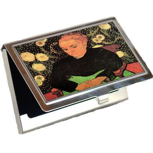 Madame Roulin Rocking the Cradle La Berceuse By Vincent Van Gogh Business Card Holder Madame Roulin Rocking the Cradle La Berceuse By Vincent Van Gogh Business Card Holder