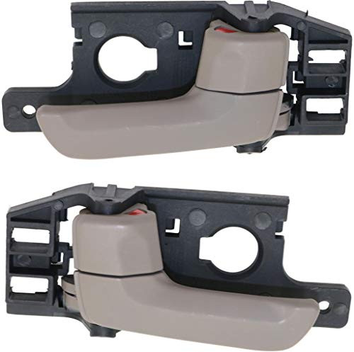 Evan-Fischer Interior Front Door Handle Compatible with 2005-2010 Kia Sportage Inside Beige Plastic --Rear- Set of 2 Passenger and Driver Side Evan-Fischer Interior Front Door Handle Compatible with 2005-2010 Kia Sportage Inside Beige Plastic --Rear- Set of 2 Passenger and Driver Side