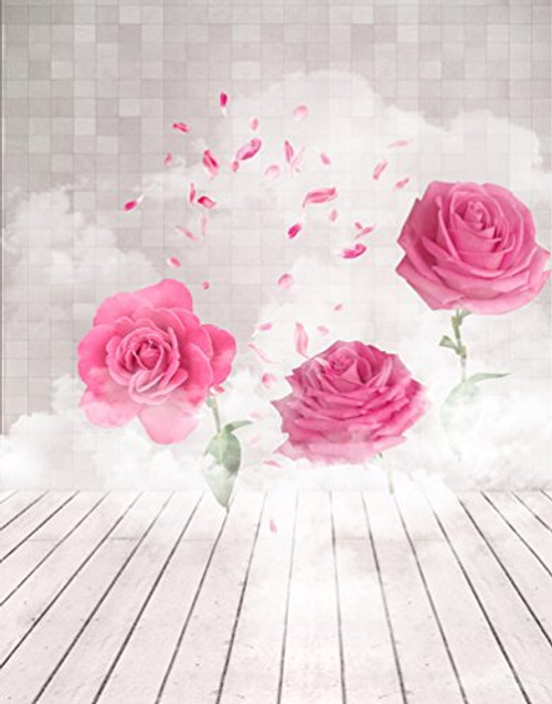 Wooden Floor Red Rose Flowers Photography Backdrops Photo Props Studio Background 5x7ft Wooden Floor Red Rose Flowers Photography Backdrops Photo Props Studio Background 5x7ft