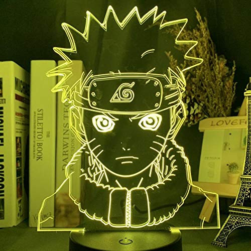 Itachi Uchiha 3D Lamp Anime Naruto Uzumaki Led Night Light Team 7 Sasuke Kakashi Hatake Kids Bedroom NightlightChild Xmas Gift-YD037-7-Colors-no-Remote