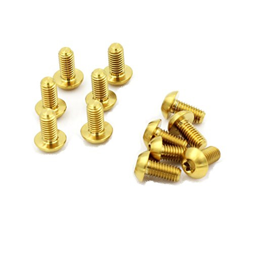 ProRuck M5x10mm Titanium Ti Bolts for MTB Disc Brake Rotors, Bicycle Brake Disc Titanium Torx T25 Screws - 12 pcs per Package