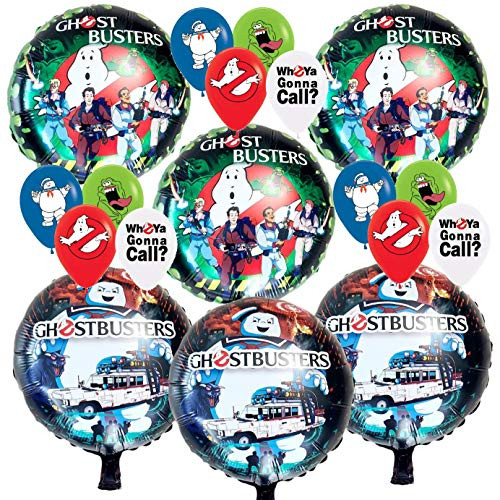 18PC FOIL  plus LATEX BALLOONS PARTY SUPPLIES DECORATION THEME BIRTHDAY THE GHOSTBUSTER ghostbustershalloween