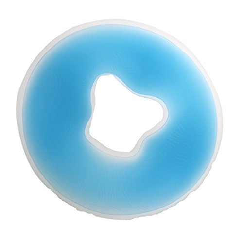 dailymall Silicone Gel Massage Pillow - Cooling Massage Face Cradle Cushion for Massage Tables and Chairs - 3 Color to Choose - Blue