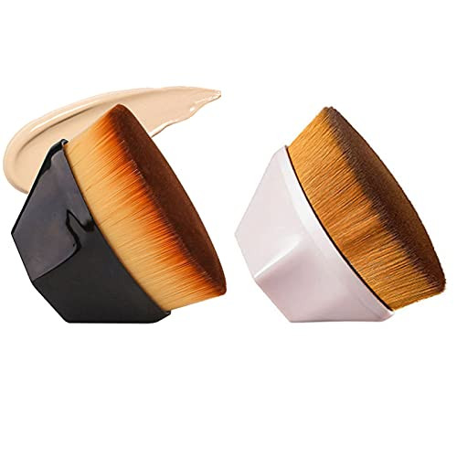 Foundation Brush Makeup Brush, Foundation brush for liquid makeup, Kabuki Makeup Brush for Blending Liquid, Cream or Flawless Powder Cosmetics with Protective Case-Black and Pink- Foundation Brush Makeup Brush, Foundation brush for liquid makeup, Kabuki Makeup Brush for Blending Liquid, Cream or Flawless Powder Cosmetics with Protective Case-Black and Pink-