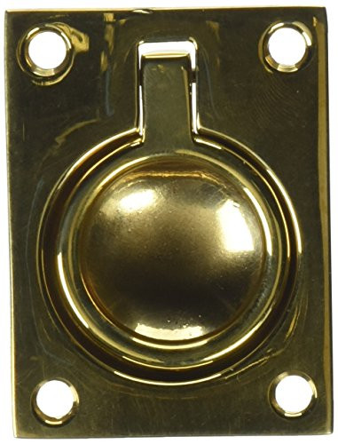 Baldwin 0394031 Flush Ring Pull, Unlacquered Bright Brass