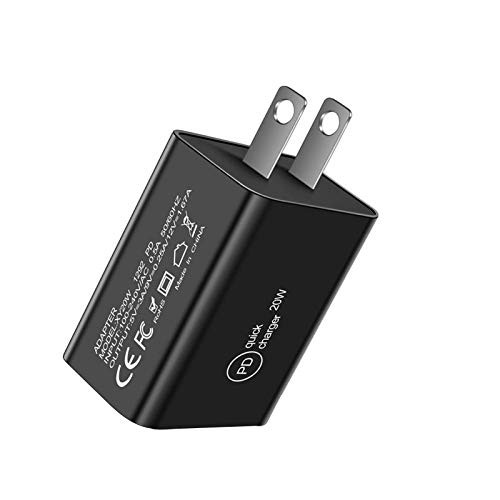 YUUAND Fast Charger Power Charger 20w Charger USB-C Power Adapter Fast Charger for 12 Series Black