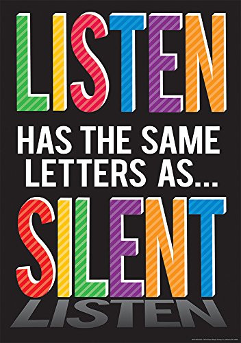 Eureka Classroom Posters, Measures: 13" x 19" - Listen/Silent