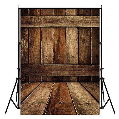 Lelinta 5X7ft Vinyl Photography Background Brown Wooden Wall and Floor Photography Backdrop Studio Props Lelinta 5X7ft Vinyl Photography Background Brown Wooden Wall and Floor Photography Backdrop Studio Props