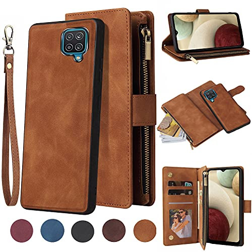 LBYZCASE Wallet Case for Galaxy A42 5G,Samsung A42 5G Case,Folio Flip Premium Leather Zipper Pocket Magnetic Detachable Cover[Card Slots-[Wrist Strap- for Samsung Galaxy A42 5G -Brown- LBYZCASE Wallet Case for Galaxy A42 5G,Samsung A42 5G Case,Folio Flip Premium Leather Zipper Pocket Magnetic Detachable Cover[Card Slots-[Wrist Strap- for Samsung Galaxy A42 5G -Brown-