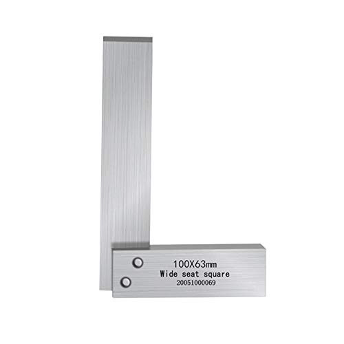 CALIDAKA Machinist Square 90 Degree Wide Base Engineer Square Tool Woodworking Square Right Angle Precision Square Steel Square Wide Seat Square L-Square Ruler Measuring Tool