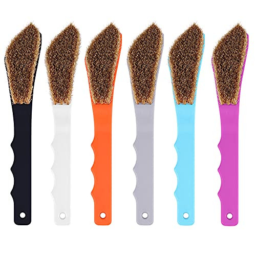Boar Hair Rock Climbing Brush with Ergonomic Handle, Bouldering Boulder Brush as Durable Cleaning Tool for Climbing Chalk and Climbing Holds on Climbing Wall Indoor or Outdoor -Mixed 6 Colors-