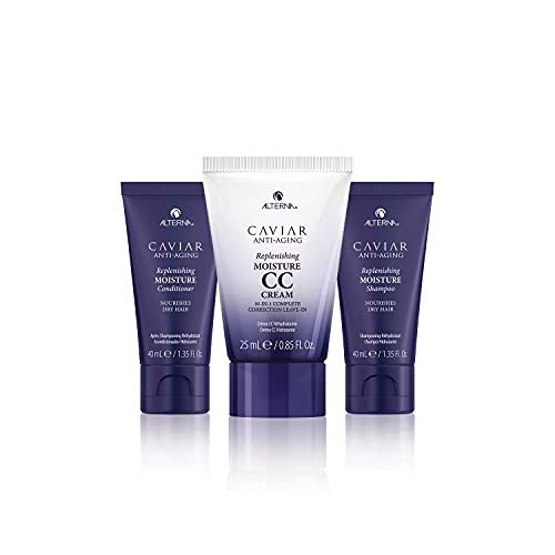 Alterna Caviar Anti-Aging Replenishing Moisture Travel Kit; Includes 1.35 oz Shampoo, 1.35 oz Conditioner  and  0.85 oz CC Cream