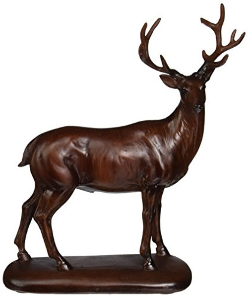 StealStreet SS-UG-PY-2825 Faux Wood Peaceful Deer Sculpture Model figure Figurine Statue Decor StealStreet SS-UG-PY-2825 Faux Wood Peaceful Deer Sculpture Model figure Figurine Statue Decor