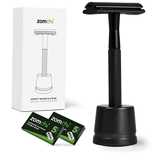 Safety Razor for Men, Men's Razor with a Razor Stand, Double Edge Razor with a Texture Handle, Metal Razor Men, Fits All Double Edge Razor Blades -Black-
Safety Razor for Men, Men's Razor with a Razor Stand, Double Edge Razor with a Texture Handle, Metal Razor Men, Fits All Double Edge Razor Blades -Black-