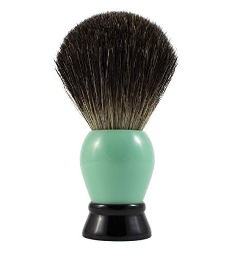 Acrylic Mint Green and Black Shaving Brush -20mm, Pure Badger-