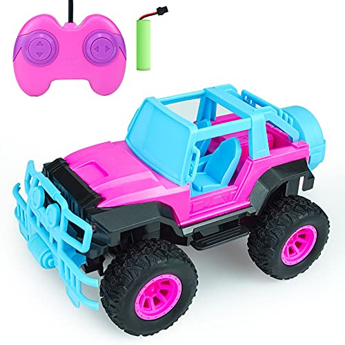 Hymaz Remote Control Car - Pink Rc Car Toy for Girls, 1:20 Scale Big Foot RC Trucks Vehicles for Kids Girls Boys Toddlers Birthday Toy