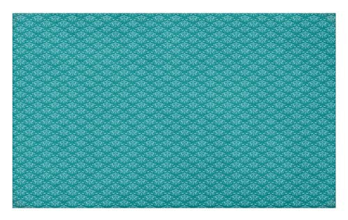 Ambesonne Victorian Doormat, Repetitive Floral Ornamentals Curvy Blossom Inspired Motifs Illustration, Decorative Polyester Floor Mat with Non-Skid Backing, 30" X 18", Teal and Pale Blue Ambesonne Victorian Doormat, Repetitive Floral Ornamentals Curvy Blossom Inspired Motifs Illustration, Decorative Polyester Floor Mat with Non-Skid Backing, 30" X 18", Teal and Pale Blue