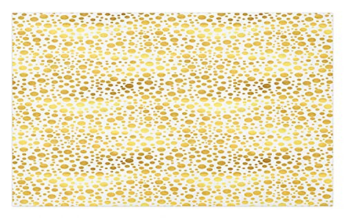 Ambesonne Classic Doormat, Contemporary Repeating Geometric Polka Dots in Modern in Golden Yellow Tone, Decorative Polyester Floor Mat with Non-Skid Backing, 30" X 18", Pale Coffee White Ambesonne Classic Doormat, Contemporary Repeating Geometric Polka Dots in Modern in Golden Yellow Tone, Decorative Polyester Floor Mat with Non-Skid Backing, 30" X 18", Pale Coffee White