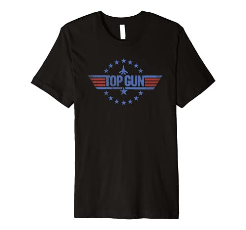 Top Gun Round Stars Circle Logo Premium T-Shirt
