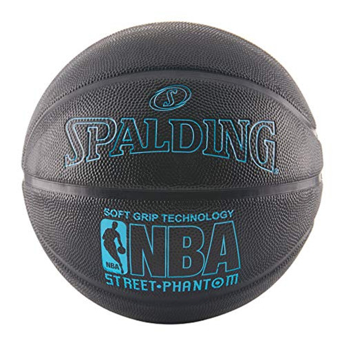Spalding 71022 NBA Street Phantom Official Outdoor Basketball, Neon Blue/Black, Size 7/29.5" Spalding 71022 NBA Street Phantom Official Outdoor Basketball, Neon Blue/Black, Size 7/29.5"