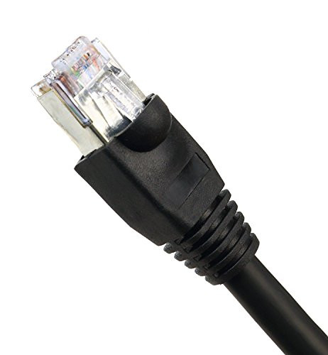 10ft Cat5e Outdoor Waterproof Ethernet Cable Direct Burial Shielded -Pure Copper-